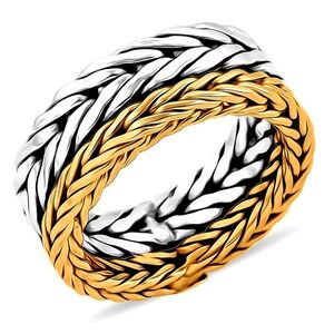 Bali Gentlemen's Ring 22K Yellow Gold Vermeil Over Sterling Silver